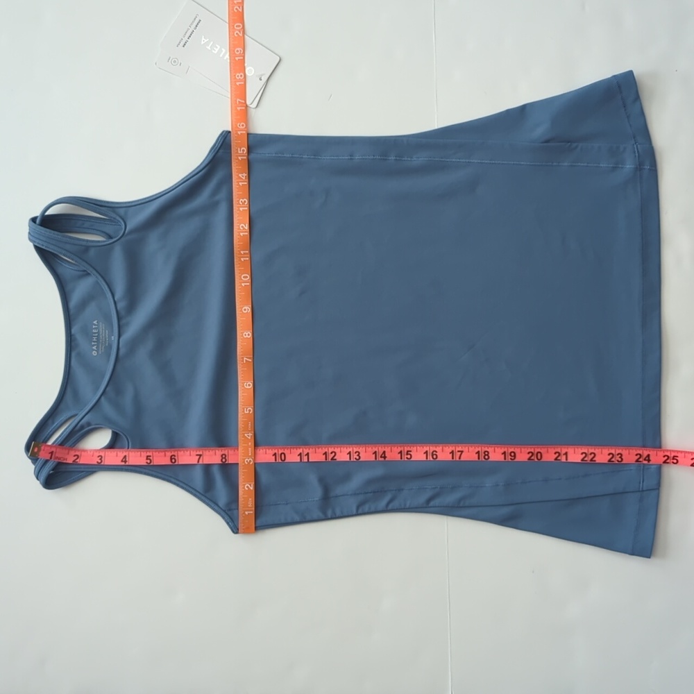 Athleta Shanti Asana Tank Cottage Blue Fitness Gym Yoga size Medium NEW w Tags - Picture 7 of 7